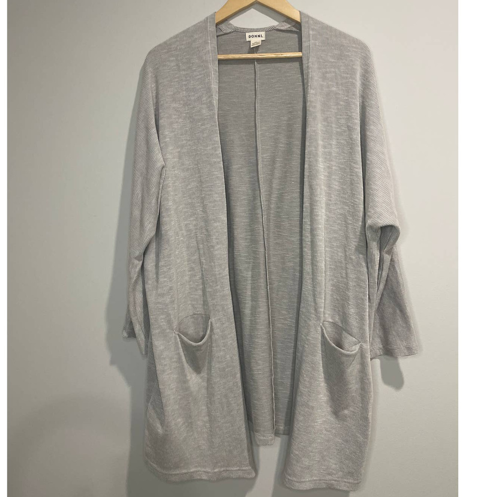Anthropologie DONNI. Open Front Long Cardigan Lightweight Boho Oversized Sweater